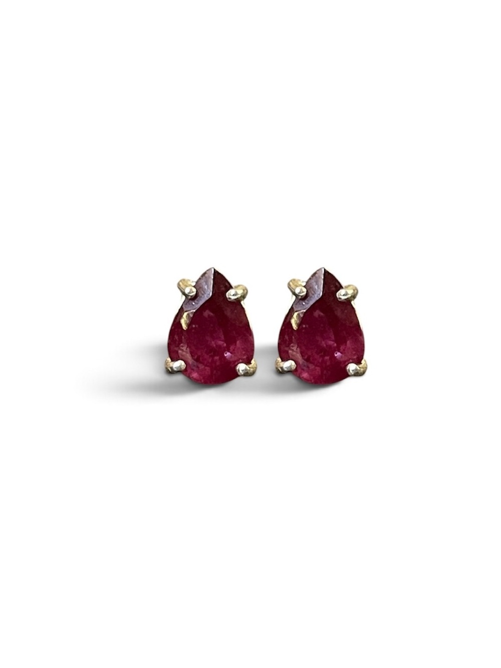 Ruby Studs Earrings in 925 Sterling Silver “Royal Delicacies”